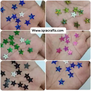 1 Tola Star Sequins in Differernt Colors, Beautiful Design, Loose Sequins Craft Supplies 10mm