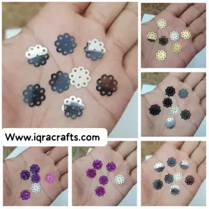 1 Tola Vintage Wheel of Fortune Loose Sequins Metallic Gold Sewing Paper Crafts Sequins 14 mm