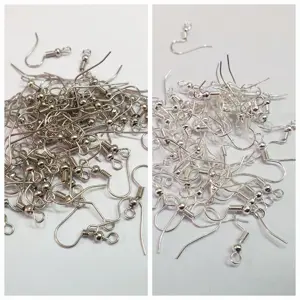 30 Pcs Gold & Silver Earrings Hooks Fittings DIY Jewelry Alloy Hook Ear wire Accessories