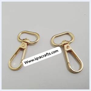 1 Pair Silver/Gold Round Key Ring Llaveros Clasp Used in Jewelery 