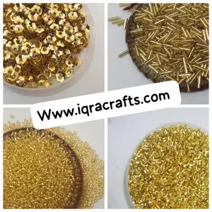 Pack of 4 Tola (Glass Beads, & Sequins)  Tola Each Color Embroidery Crafts DIY