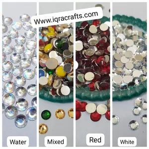 6mm, 100 Plus Pcs Shiny Kundan Beads DIY Sewing Craft Sets Small Size 6mm Resins