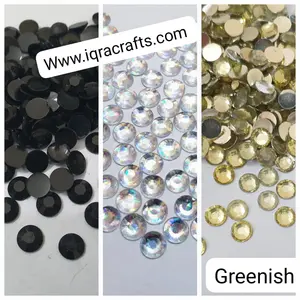 6mm, 100 Plus Pcs Shiny Kundan Beads DIY Sewing Craft Sets Small Size 6mm Resins