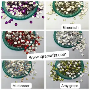 5mm, 200 Plus  Pcs Shiny Kundan Beads DIY Sewing Craft Sets Small Size Resins