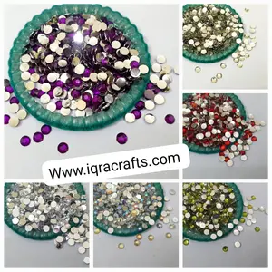 5mm, 200 Plus  Pcs Shiny Kundan Beads DIY Sewing Craft Sets Small Size Resins