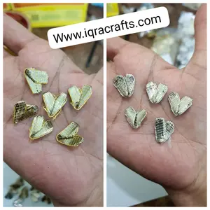 20 Pcs Decorama Gota Patti Flowers for Decoration & Craft Making Appliques Patches Silver