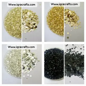 Pack of 2 Tola (1 tola each) cut beads & 4mm Disc Sequins