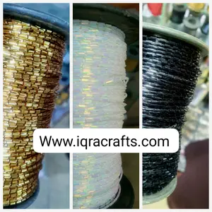 10 yrds Lace Crystal Beads String Sequin Fabric Beaded Trim 