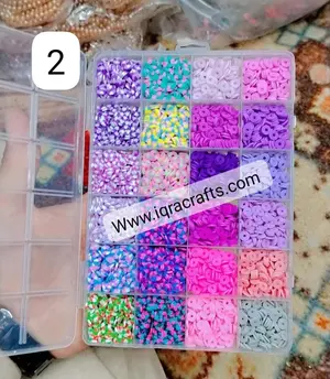 1 Kit Box, Clay Beads and Mixed Numbers Beads Jewelry Making, Tools Craft Supplies DIY