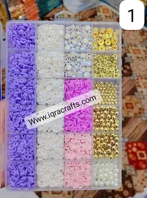 1 Kit Box, Clay Beads and Mixed Numbers Beads Jewelry Making, Tools Craft Supplies DIY