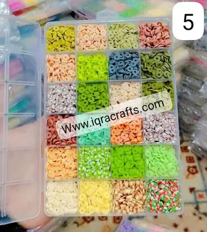 1 Kit Box, Clay Beads and Mixed Numbers Beads Jewelry Making, Tools Craft Supplies DIY