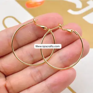 Pack of 10 Pcs Small and Large Gold Hoop Earrings 1 inch