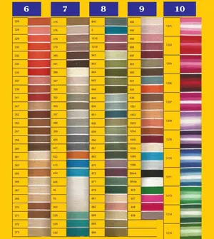 2 Pcs Silk Thread Craft Embroidery in Various Colors