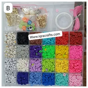 1 Kit Box, Clay Beads and Mixed Numbers Beads Jewelry Making, Tools Craft Supplies DIY