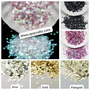 1 Tola 3mm Disc Round Sitaray in Transparent , beautiful Design, Flat Loose Sequins, 
