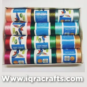 2 Pcs Silk Thread Craft Embroidery in Various Colors