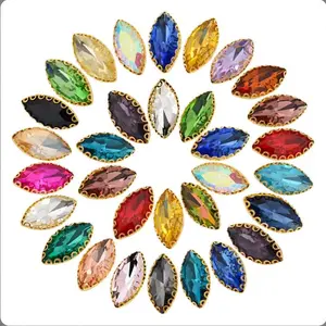 12 Pcs Big ,Crystal Faceted Silver/Gold eye Beads, Crafts DIY 20mm