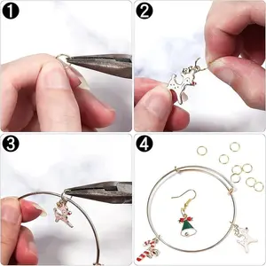 100 Plus Pcs Shiny Gold/Silver  Jump Rings  Gold Connector DIY Crafts 