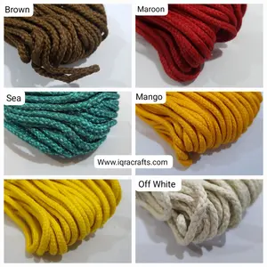 1 Pcs , Braided Macrame Thread Dori Thread 4-5 mm In Various Colors 20-25 Meter 