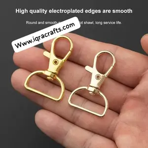 1 Pair Silver/Gold Round Key Ring Llaveros Clasp Used in Jewelery 