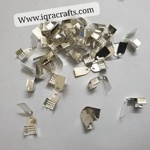  25 Pcs Steel Metal Clips & Caps for Tussel  Making Crafts jewellery