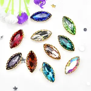 12 Pcs Big ,Crystal Faceted Silver/Gold eye Beads, Crafts DIY 20mm
