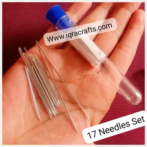 1 Pack Sewing Needles Set For Cloth Leather Cap Hijab Dupatta Embroidery Tool