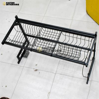 BLACK STAINLESS STEEL PLATE RACK