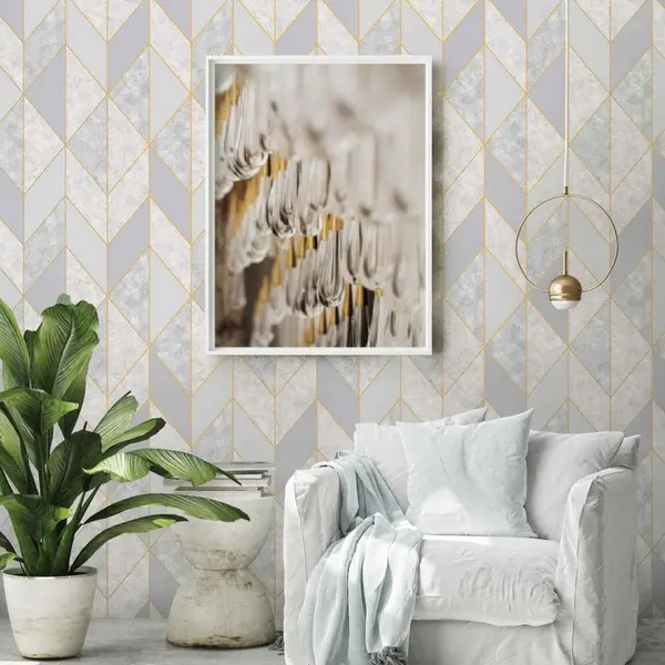 GRAINY DIAMOND PATTERN  - REALM WALLPAPERS ROLLS
