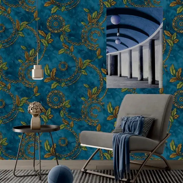 RADIAL LEAVES PATTERN - TOBBLER WALLPAPER ROLLS