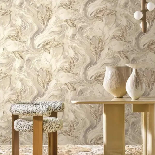 MARBLE LEAF WAVES - TOBBLER WALLPAPER ROLLS