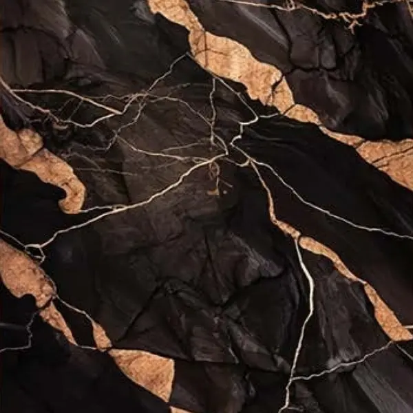 BLACK COPPER CRACKED MARBLE WB-2004 - UV WALLPAPER ROLLS