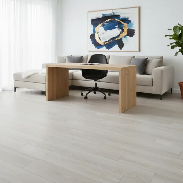 SOFT GREY VINYL FLOORING PLANKS | 1010