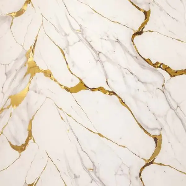 WHITE GOLD WIDE CRACKS MARBLE WB-2069 - UV WALLPAPER ROLLS
