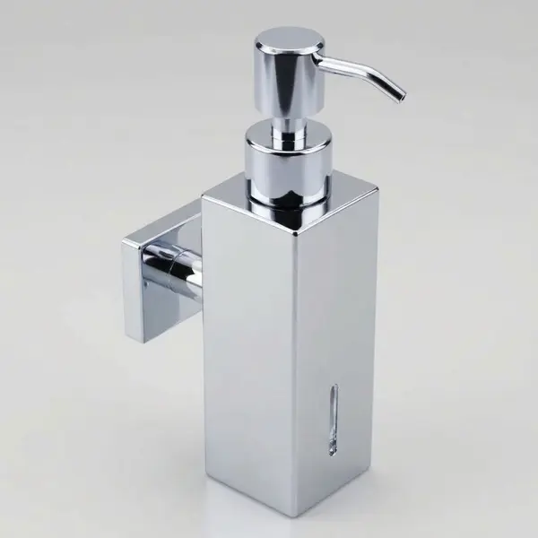 METALLIC SILVER WALL MOUNTED PUMP SOAP DISPENSER