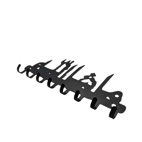 BLACK METAL MA’ASHALLAH URDU CALLIGRAPHY KEY HOLDER – 8 HOOKS
