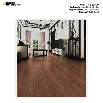 CHERRY WOOD SPC FLOORING - PER SQ FEET