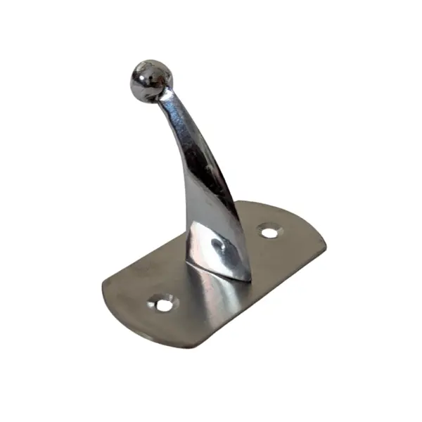 SILVER SINGLE HOOK WALL MOUNTED STEEL KHUTTI