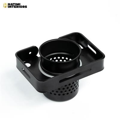 BLACK ALUMINUM BRUSH HOLDER