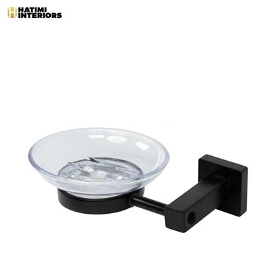 BLACK SQUARE BRACKET SOAP DISH