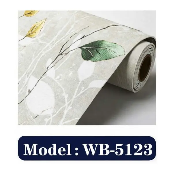 GREEN YELLOW LEAVES - ADHESSIVE WALLPAPER ROLLS - WB 5123