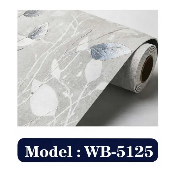 GREY LEAVES - ADHESSIVE WALLPAPER ROLLS - WB 5125