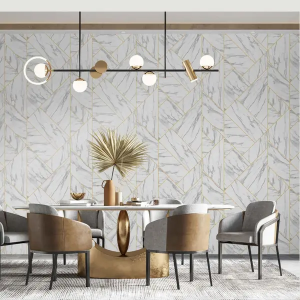 MARBLE GEOMETRY PATTERN - REALM WALLPAPERS ROLLS