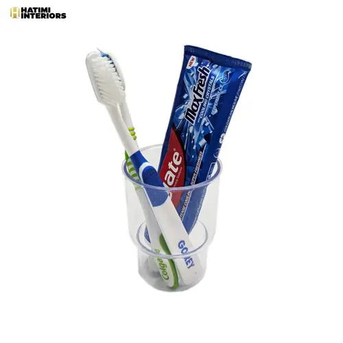 TRANSPARENT PLASTIC BRUSH HOLDER 