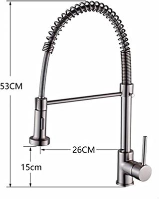 STAINLESS STEEL SPRING  KITCHEN PULL OUT FAUCET MIXER