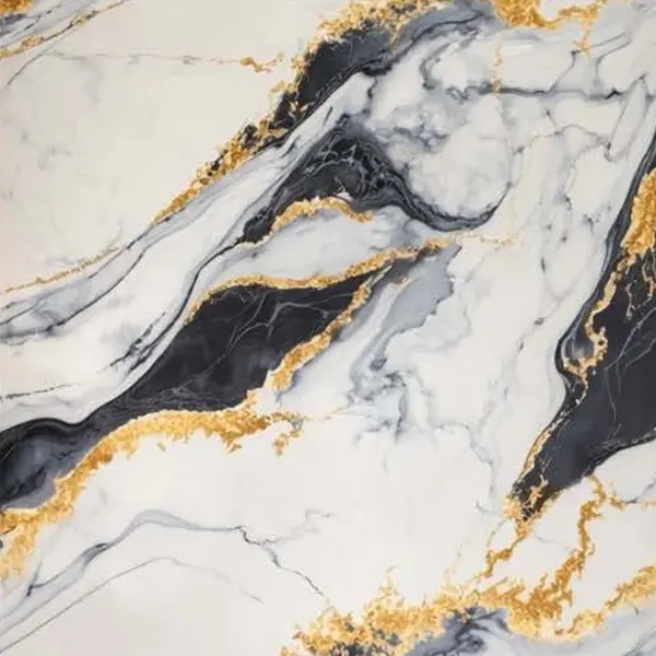 BLACK GOLD VEINS MARBLE WB-2021 - UV WALLPAPER ROLLS