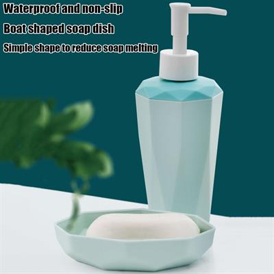 BLUE MODERN PLASTIC 4 PCS BATHROOM VANITY SET