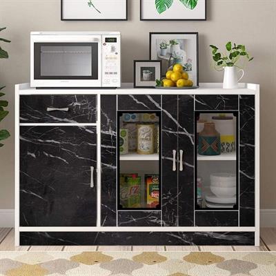 BLACK MARBLE ADHESIVE PAPER