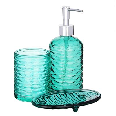 LUXURY MOSAIC GLASS 3 PCS BATHROOM VAINTY SET