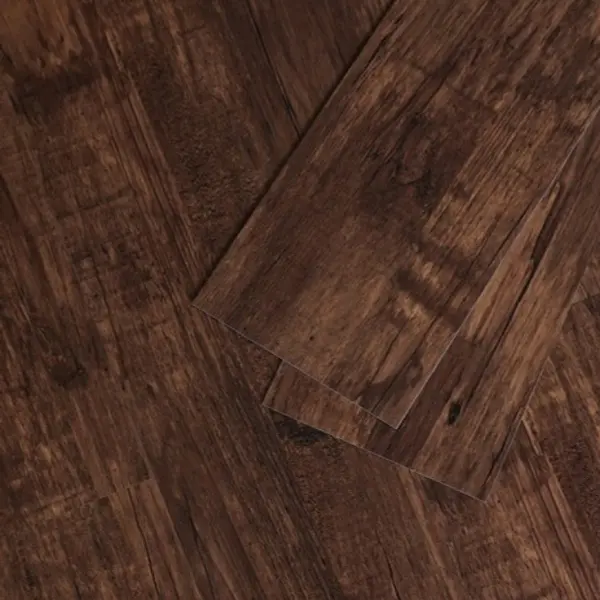 WORN MAHOGANY BROWN VINYL FLOORING PLANKS | DT-1016